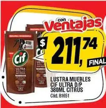 Supermercados Yaguar Lustra muebles cif ultra d p citrus oferta