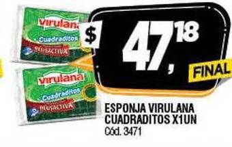 Supermercados Yaguar Esponja virulana cuadraditos oferta