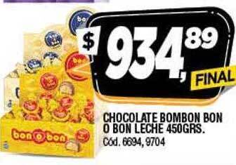 Supermercados Yaguar Chocolate bombon bon o bon leche oferta