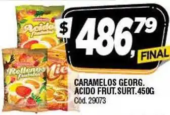 Supermercados Yaguar Caramelos georg acido frut surt oferta