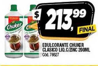 Supermercados Yaguar Edulcorante chuker clasico liq c zinc oferta