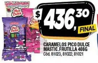 Supermercados Yaguar Caramelos pico dulce mastic frutilla oferta