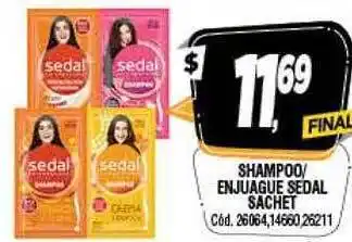 Supermercados Yaguar Shampoo enjuague sedal sachet oferta