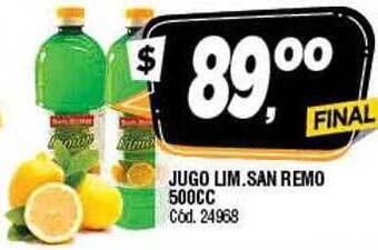 Supermercados Yaguar Jugo lim san remo oferta