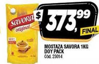 Supermercados Yaguar Mostaza savora doy pack oferta