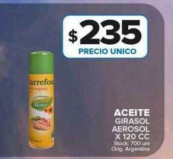 Carrefour Maxi Aceite girasol aerosol oferta