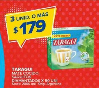 Carrefour Maxi Taragui mate cocido saquitos diamantados oferta