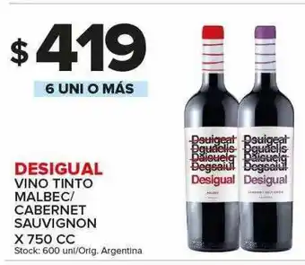 Carrefour Maxi Desigual vino tinto malbec cabernet sauvignon oferta