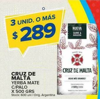 Carrefour Maxi Cruz de malta yerba mate c palo oferta
