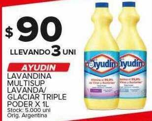 Carrefour Maxi Ayudin lavandina multisup lavanda glaciar triple poder oferta