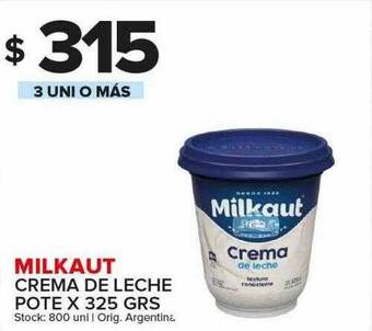 Carrefour Maxi Milkaut crema de leche oferta