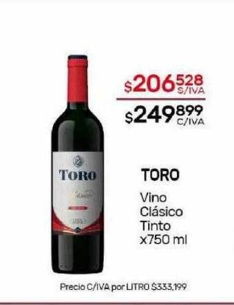 Nini Mayorista Toro vino clásico tinto oferta