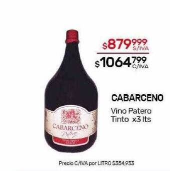 Nini Mayorista Cabarceno vino patero tinto oferta