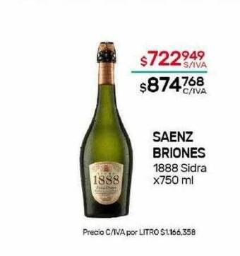 Nini Mayorista Saenz briones 1888 sidra oferta