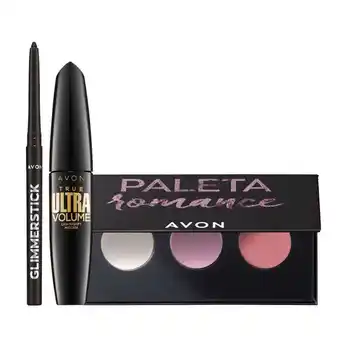 Avon Set x3 trio - paleta romantic + mascara + delineador oferta
