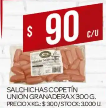 Supermercados DIA Salchichas Copetín Union Granadera x 300g oferta