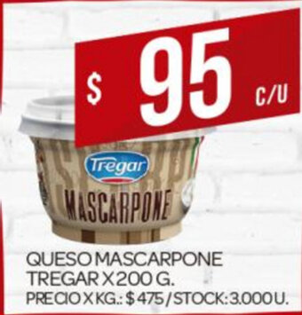 Supermercados DIA Queso Mascarpone Tregar x 200g oferta