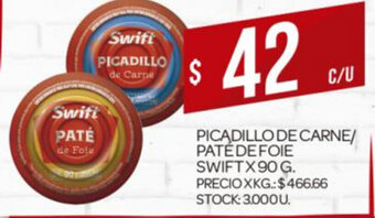 Supermercados DIA Picadillo de Carne Patè de Foie Swift x 90g oferta