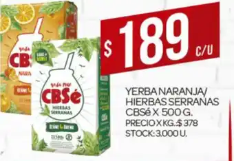 Supermercados DIA Yerba Naranja / Hierbas Serranas CBSè x 500g oferta