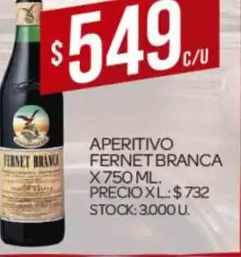 Supermercados DIA Aperitivo Fernet Branca x 750ml oferta
