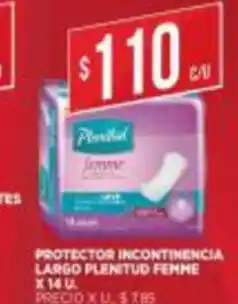 Supermercados DIA Protector Incontinencia Largo Plenitud Femme x 14U oferta