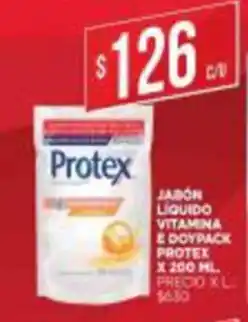 Supermercados DIA Jabón Liquido Vitamina e Doypack Protex x 200ml oferta
