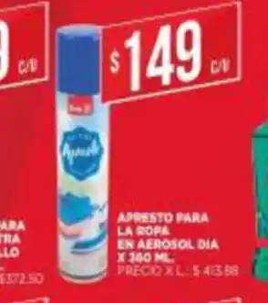 Supermercados DIA Apresto para La Ropa En Aerosol dia x 360ml oferta