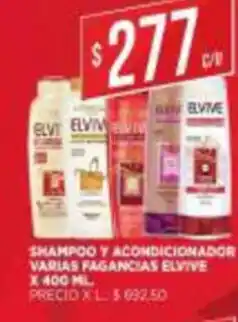 Supermercados DIA Shampoo y Acondicionador Varias Fragancias Elvive x 400ml oferta