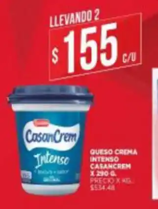 Supermercados DIA Queso Crema Intenso Casancre, x 290g oferta