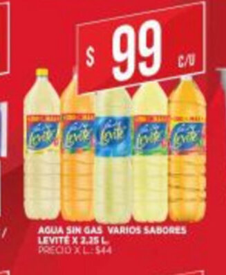 Supermercados DIA Agua sin Gas Varios Sabores Levite x 2.25L oferta