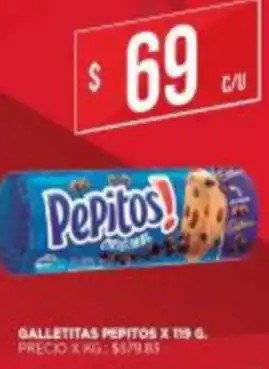Supermercados DIA Galletitas Pepitos x 129g oferta