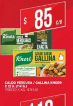 Supermercados DIA Caldo Verdura/ Gallina Knorr x 12U oferta