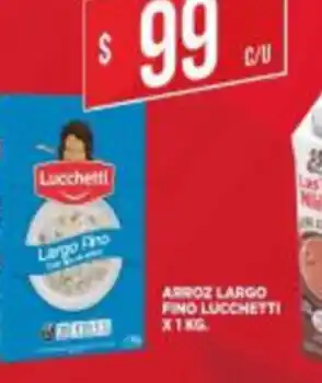 Supermercados DIA Arroz Largo Fino Lucchetti x 1kg oferta