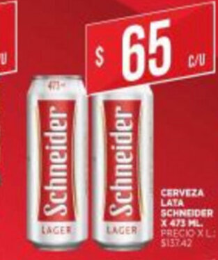 Supermercados DIA Cerveza Lata Schneider x 473ml oferta