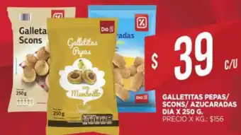 Supermercados DIA Galletitas Pepas/ Scons/ Azucaradas dia x 250g oferta