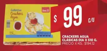 Supermercados DIA Crackers Agua Clásicas dia x 510g oferta