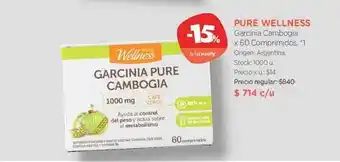 Farmacity Pure Wellness Garcinia Cambogia x 60Comprimidos oferta
