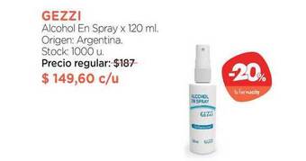 Farmacity Gezzi Alcohol En Spray x 120ml oferta