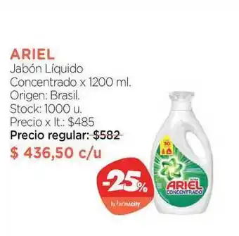 Farmacity Ariel Jabón Líquido Concentrado x 1200ml oferta