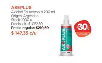 Farmacity Aseplus Alcohol En Aerosol x 200ml oferta