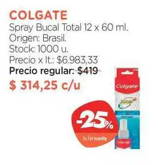 Farmacity Colgate Spray Bucal Total 12 oferta