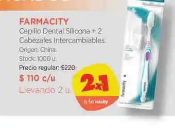 Farmacity Farmactiy Cepillo Dental Silicona + 2 Cabezales Intercambiables oferta