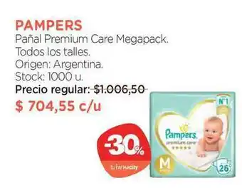 Farmacity Pampers Pañal Premium Care Megapack Todos Los Talles oferta