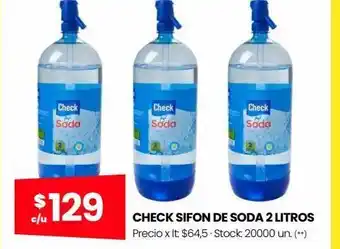 Changomas Check sifon de soda x 2l oferta