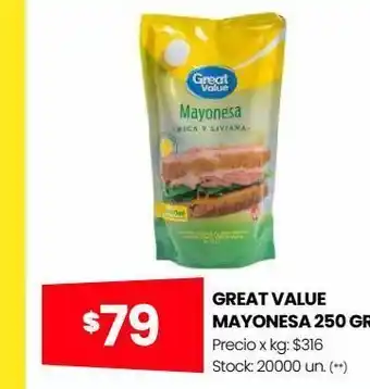 Changomas Mayonesa great value x 250g oferta