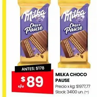 Changomas Choco pause milka oferta