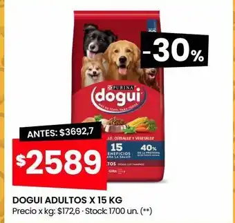Changomas Dogui adultos x 15kg oferta