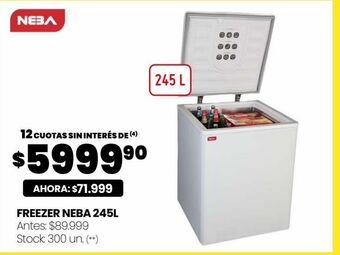 Freezer neba 245l