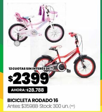 Changomas Bicicleta rodado 16 oferta