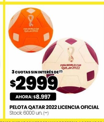 Changomas Pelota qatar 2022 licencia oficial oferta
